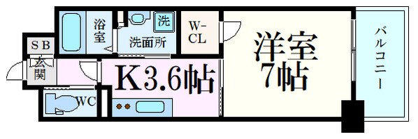 ラルジュ皆実の物件間取画像